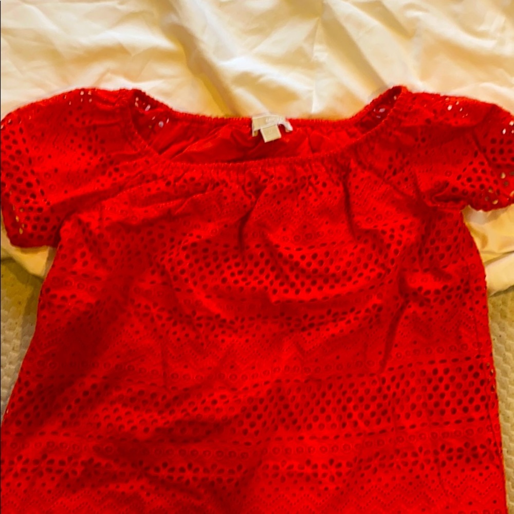 Coral Michael Kors crochet top